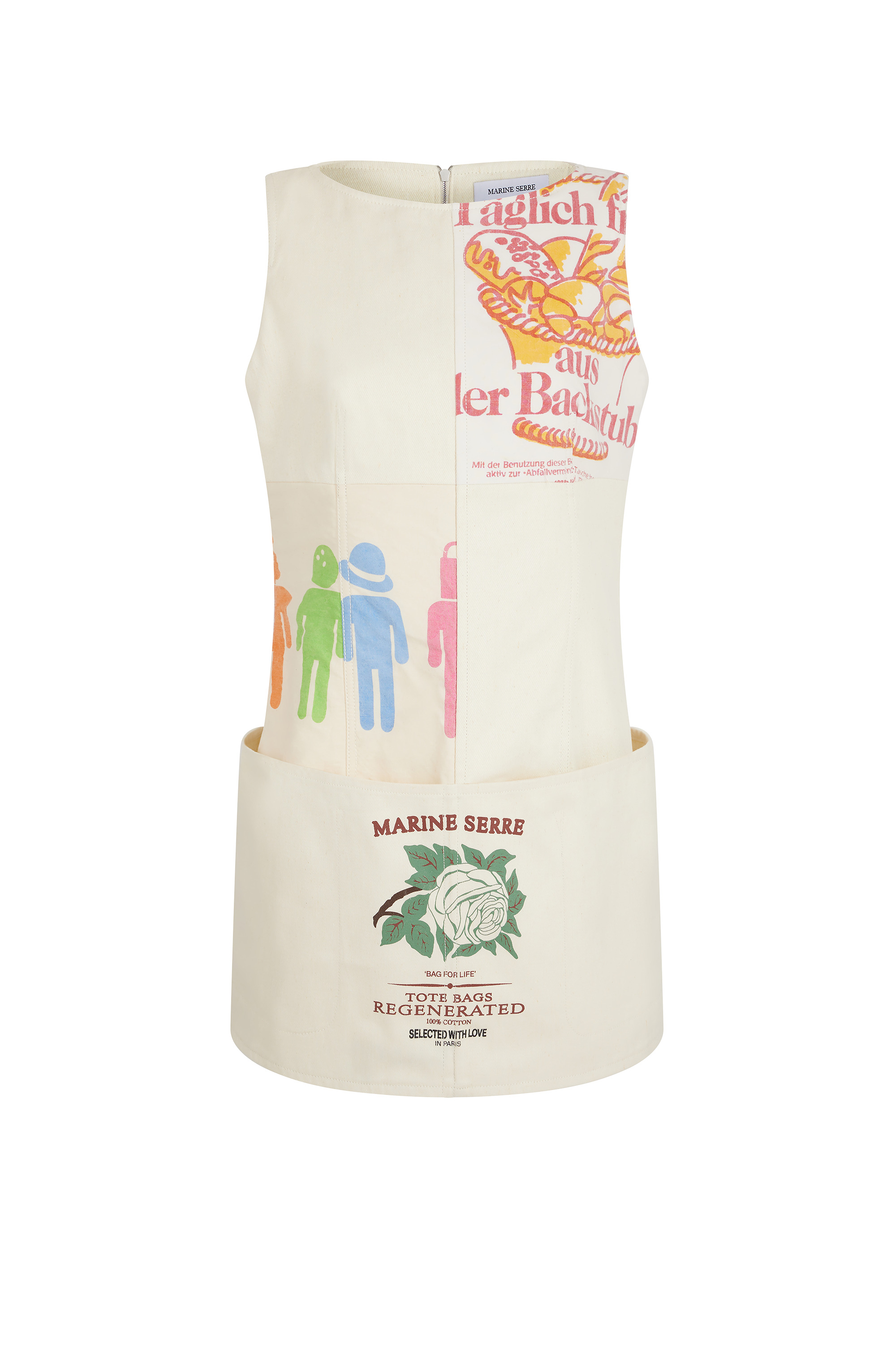 Regenerated Tote Bags Mini Dress - 5