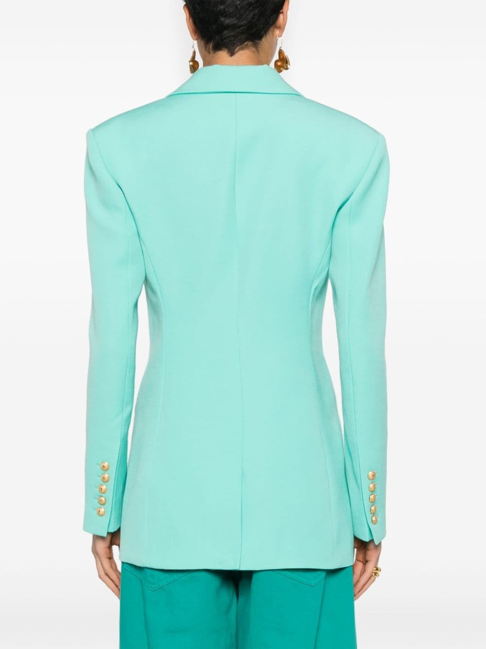 virgin wool single-breasted blazer - 4