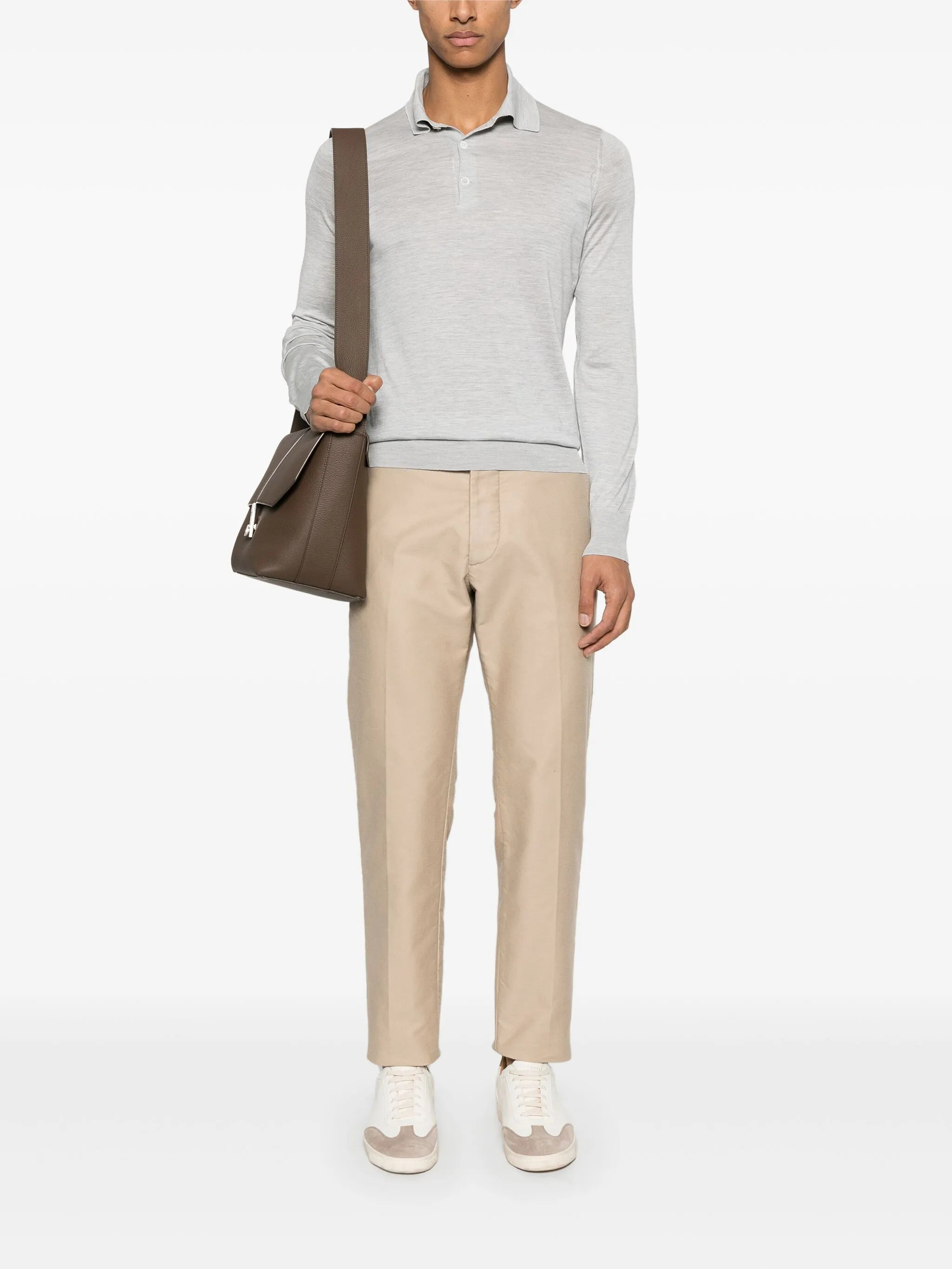 fine-knit polo shirt - 2