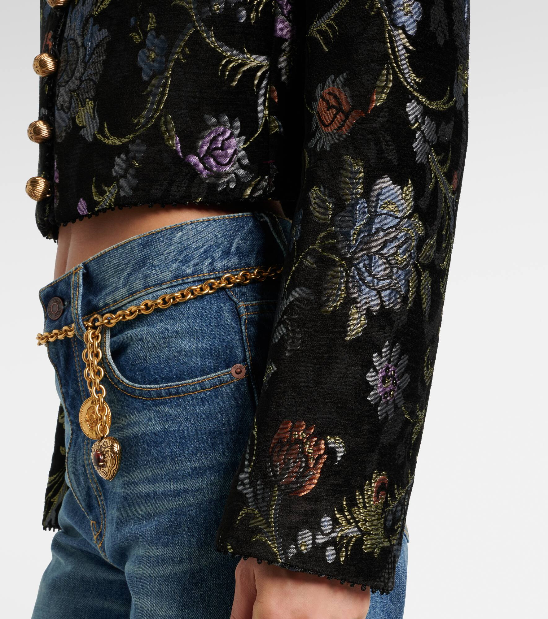 Cropped embroidered jacket - 5