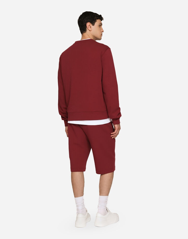 Jersey jogging shorts with embroidery - 3