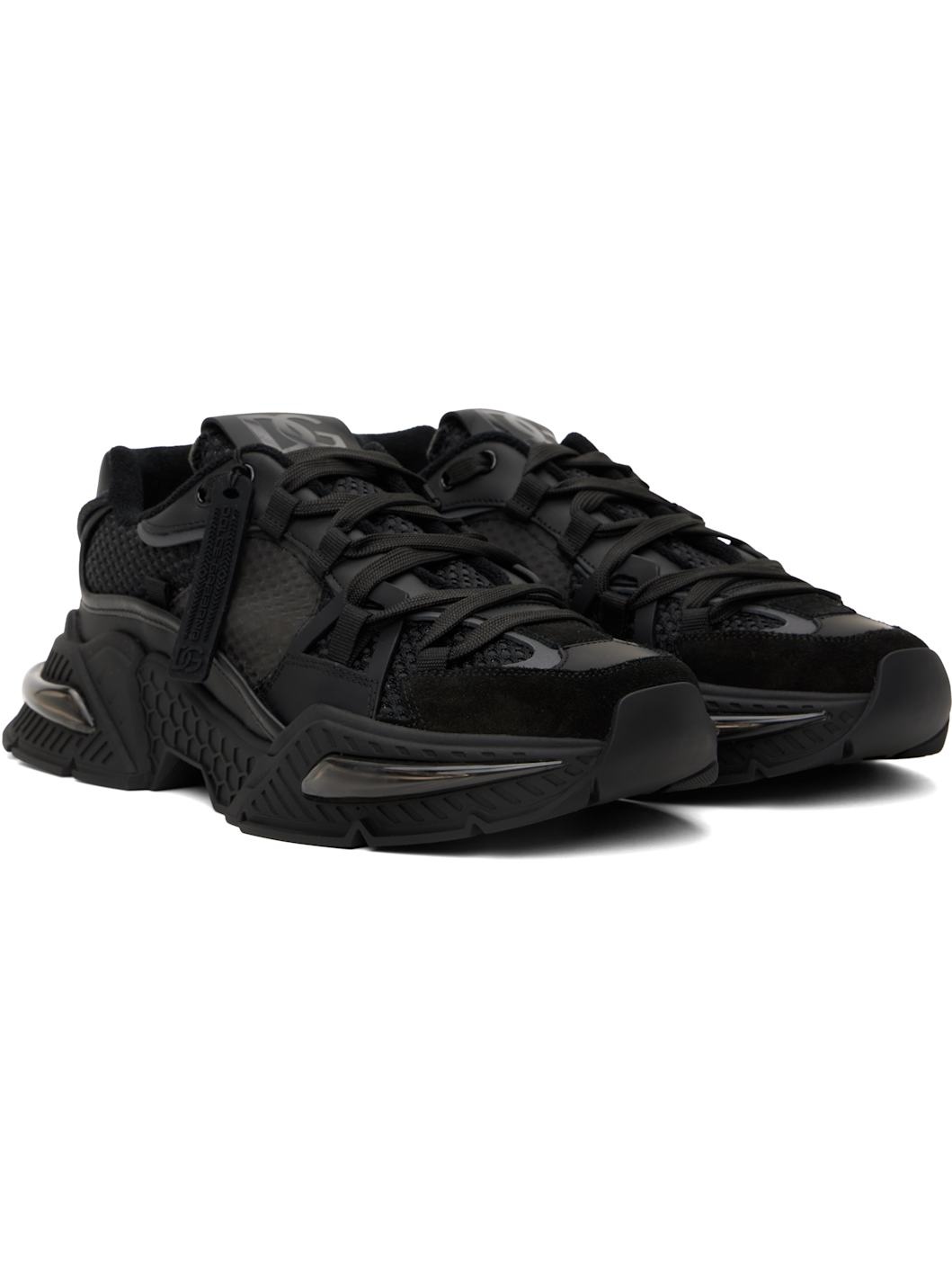 Black Mixed-Material Airmaster Sneakers - 4