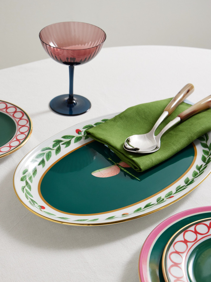 La DoubleJ Gold-plated Porcelain Platter outlook