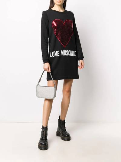 Moschino heart-print sweater dress outlook