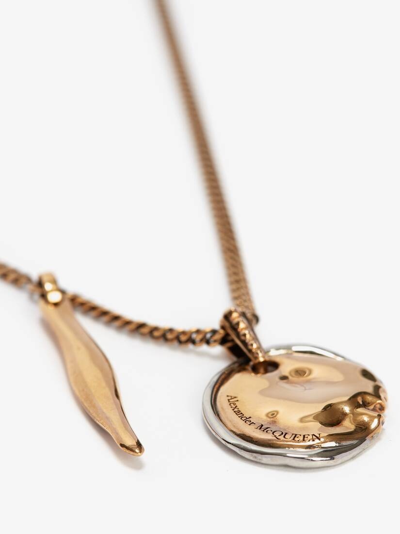 Medium Molten Necklace in Antique Silver/antique Gold - 3