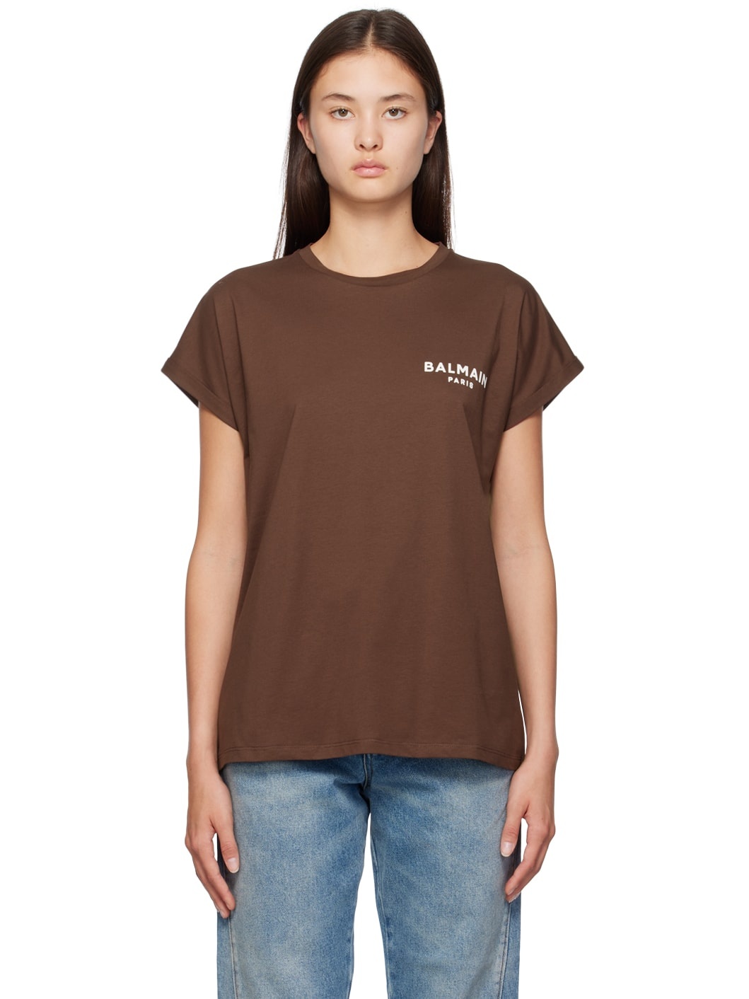 Brown Flock T-Shirt - 1