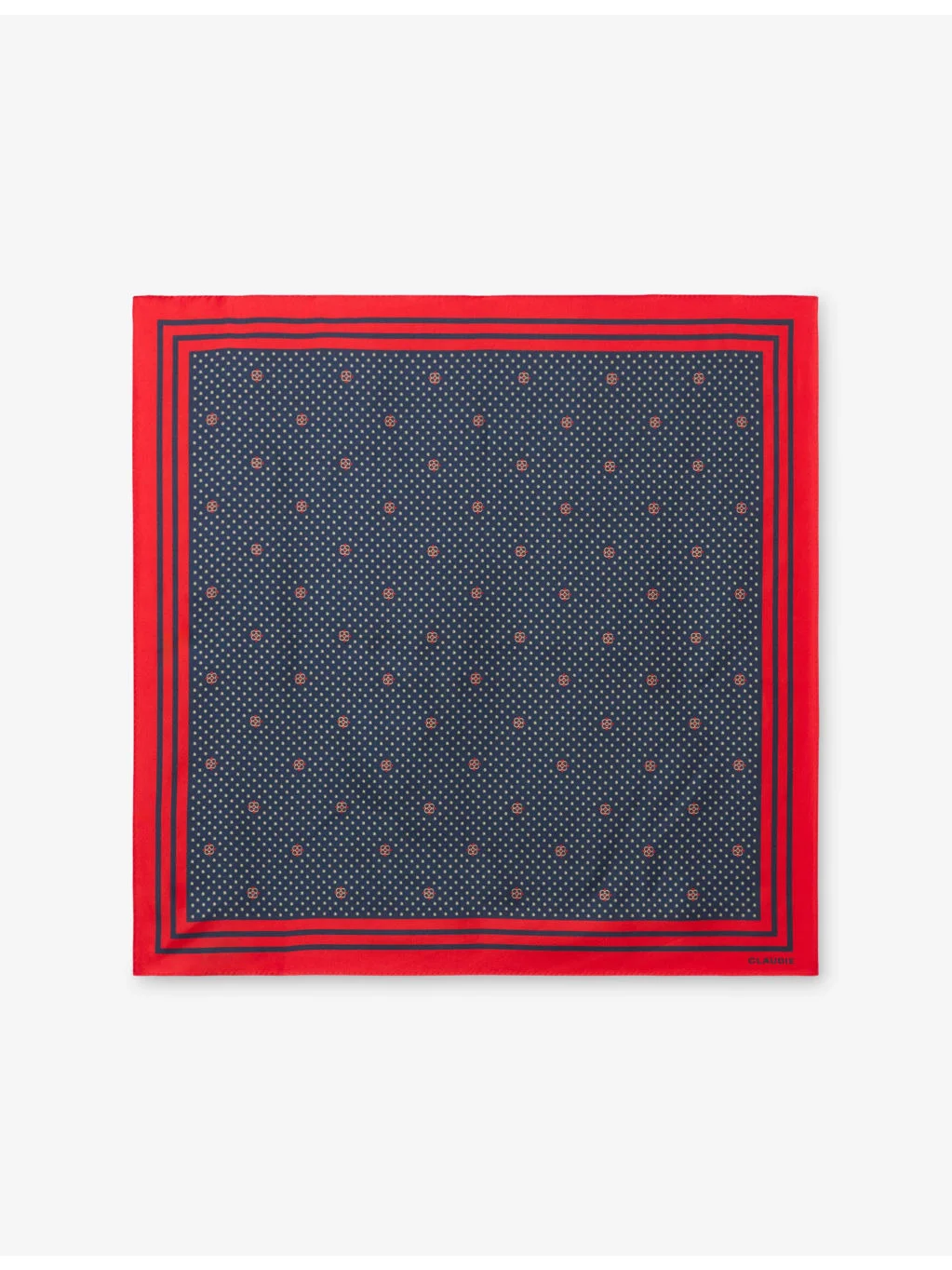 Branded Square Silk Scarf 65cm x 65cm - 1
