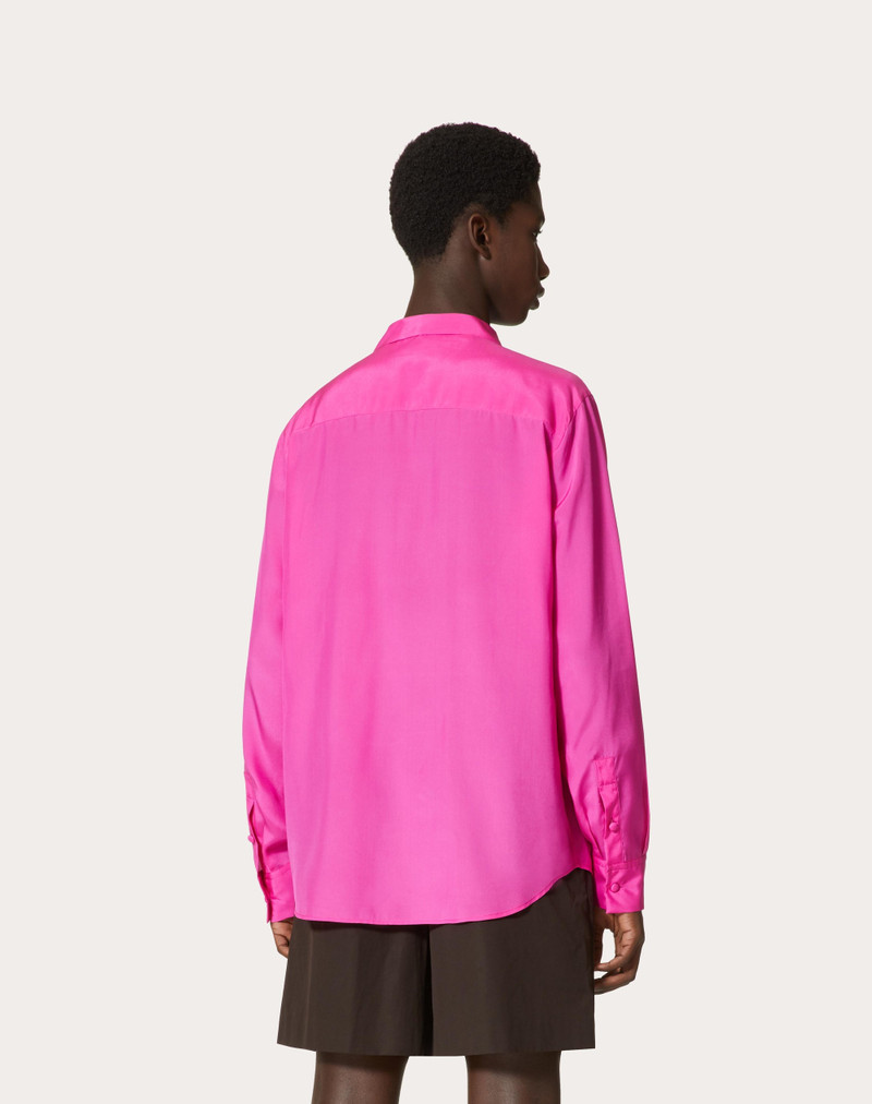 SILK SHIRT WITH SCARF DETAIL AT NECK 4