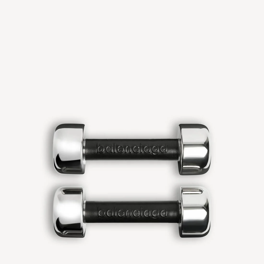 Techwear Dumbbells in Shiny Silver/black - 1