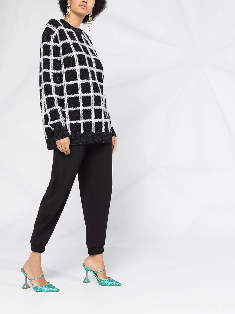 grid-pattern jumper - 4