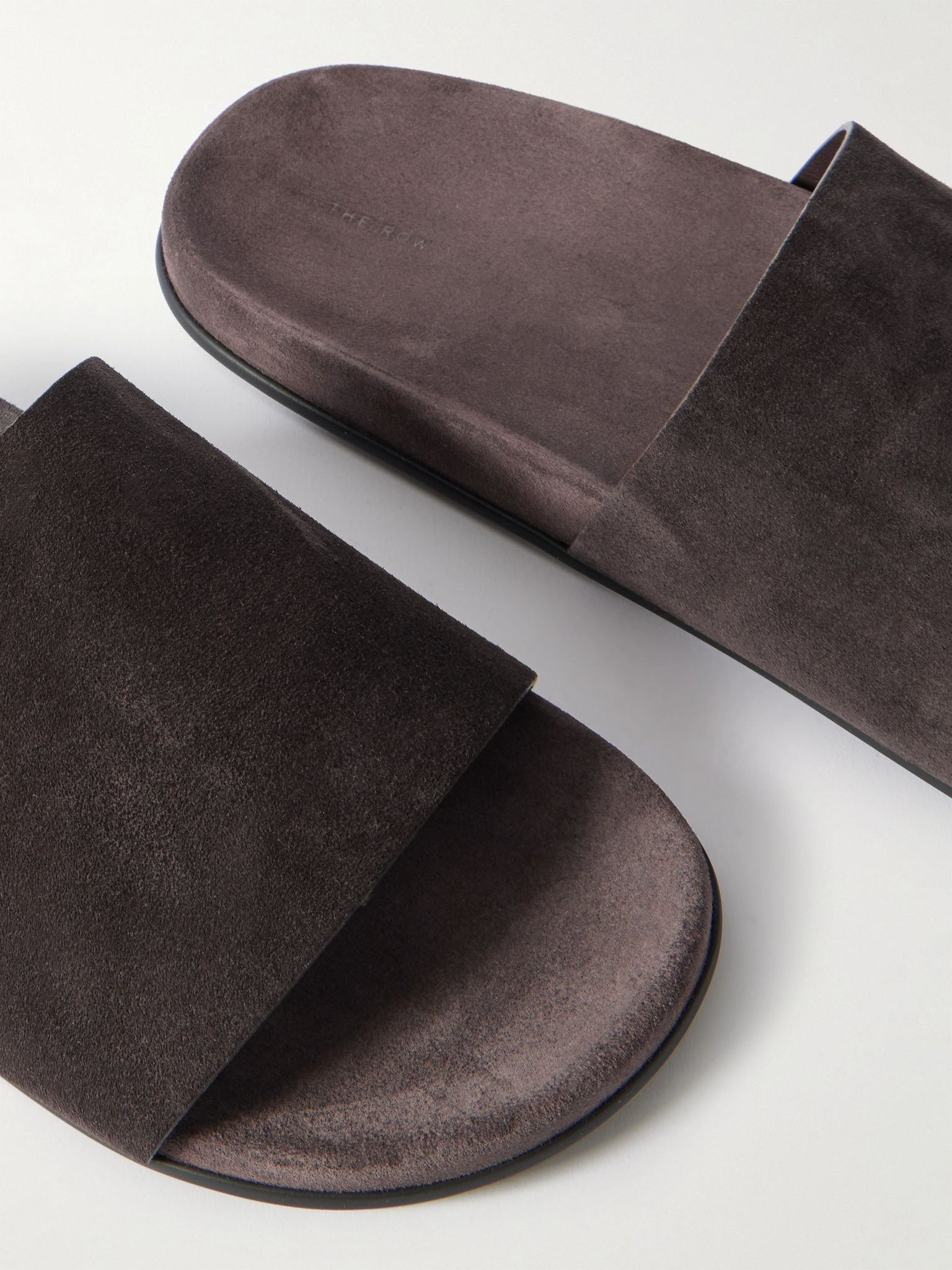 Hugh Suede Slides Brown - 4
