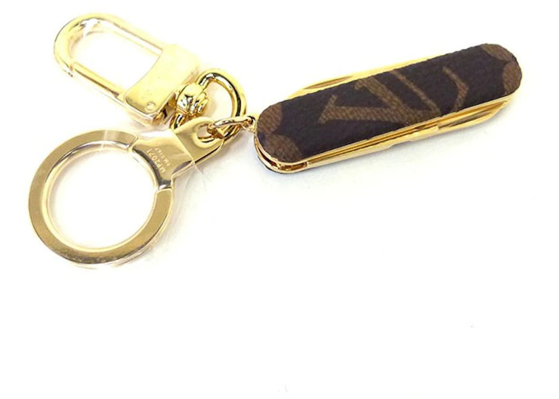 Louis Vuitton Louis Vuitton x Supreme Pocket Knife Key Chain Brown outlook