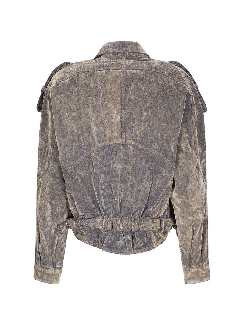 VAQUERA flocked denim jacket outlook