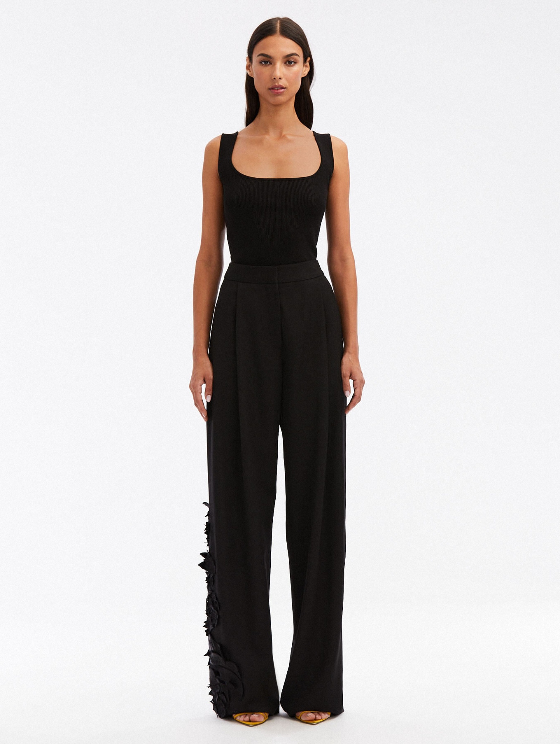 FLORA & FAUNA EMBROIDERED TUXEDO PANT - 1