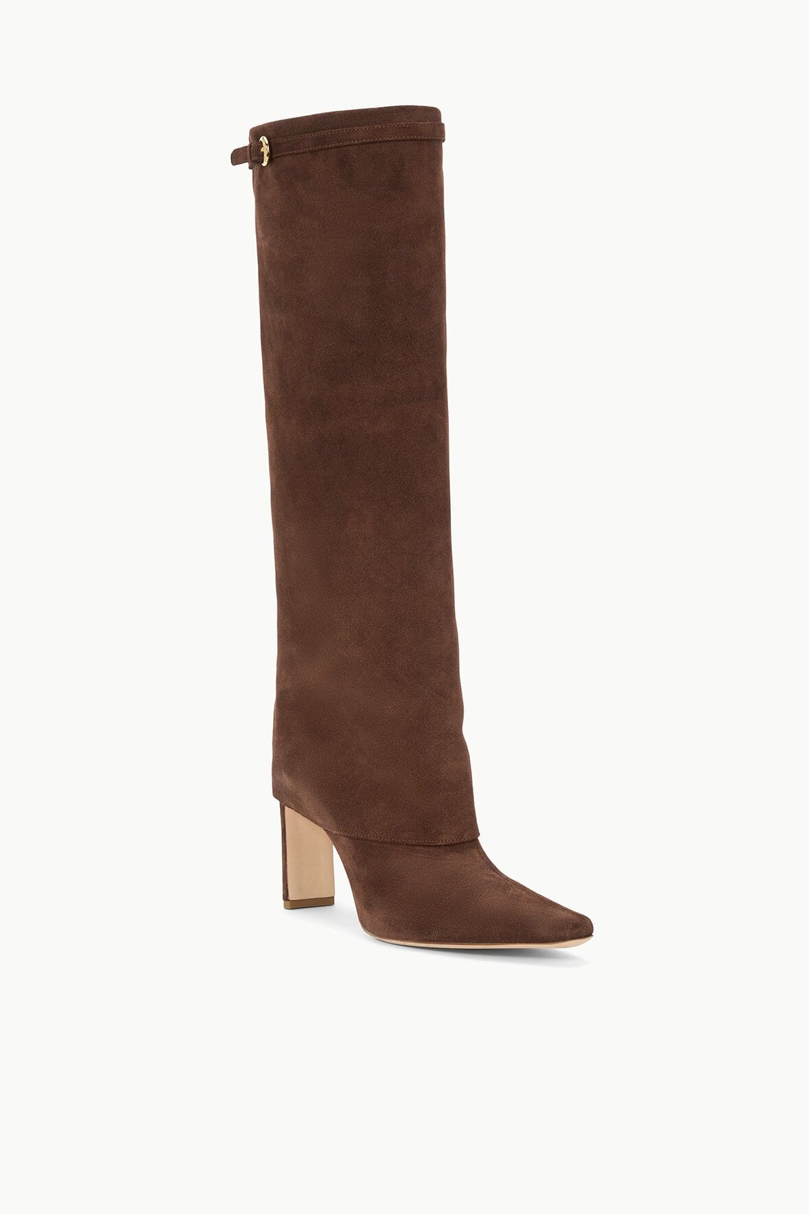 STAUD WALLY FOLDOVER HIGH HEEL BOOT MAHOGANY SUEDE - 3