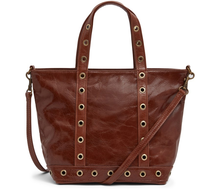 S cracked leather tote bag - 1