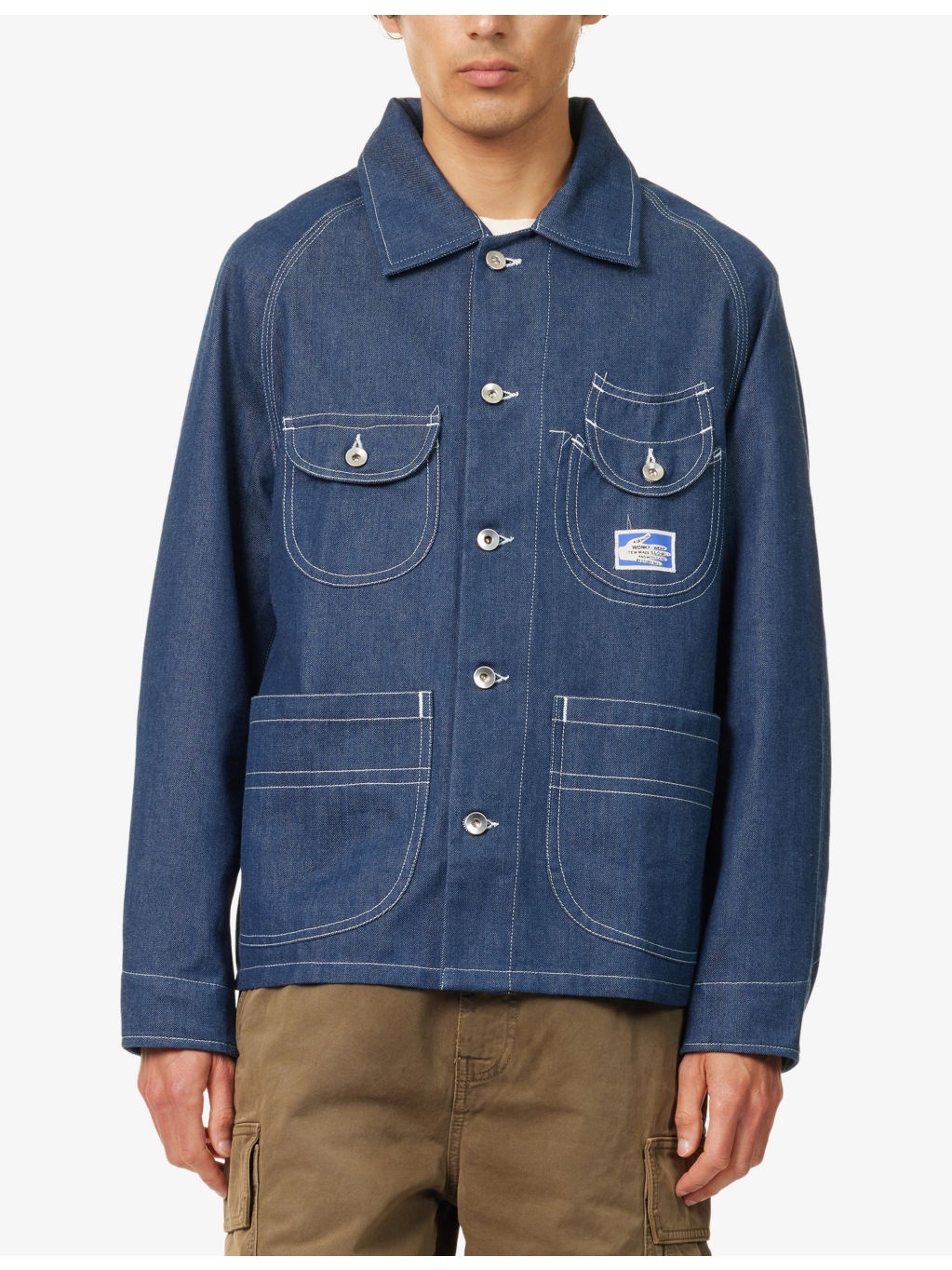 Circuit Patch-Pocket Cotton Denim Jacket - 3