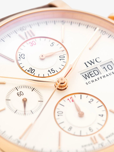 IWC Schaffhausen IW391025 Portofino 18ct rose-gold and leather automatic watch outlook