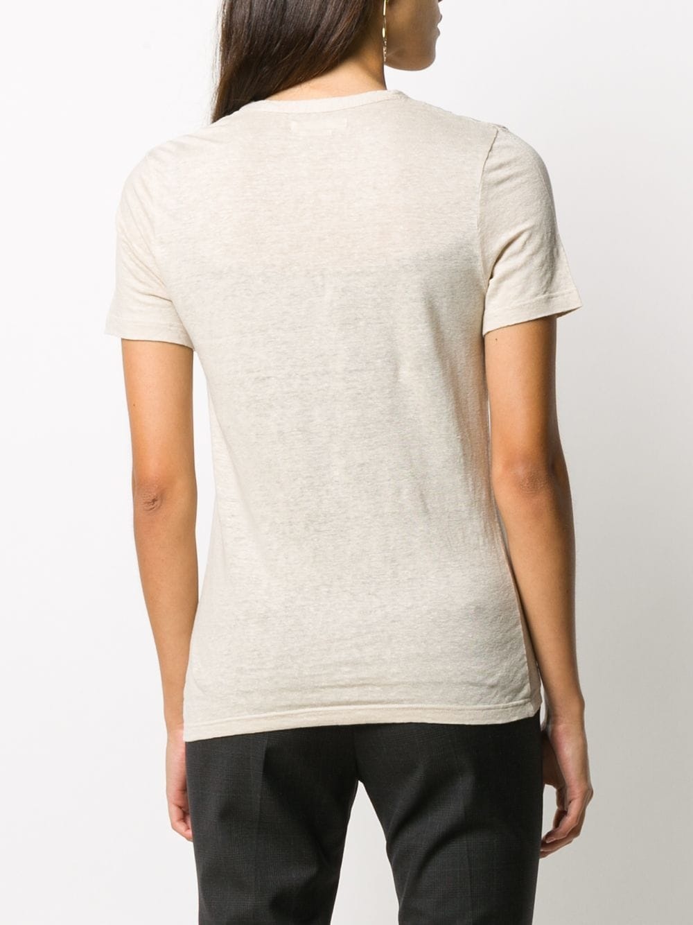 linen short-sleeve T-shirt - 4