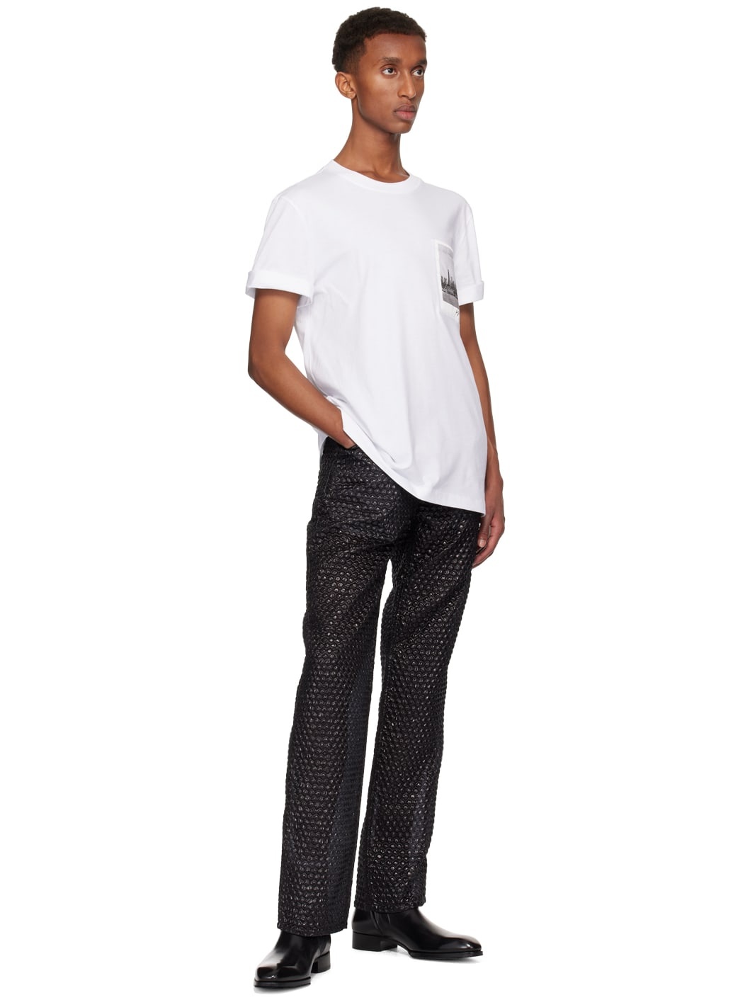 White Skyline Postcard T-shirt - 4