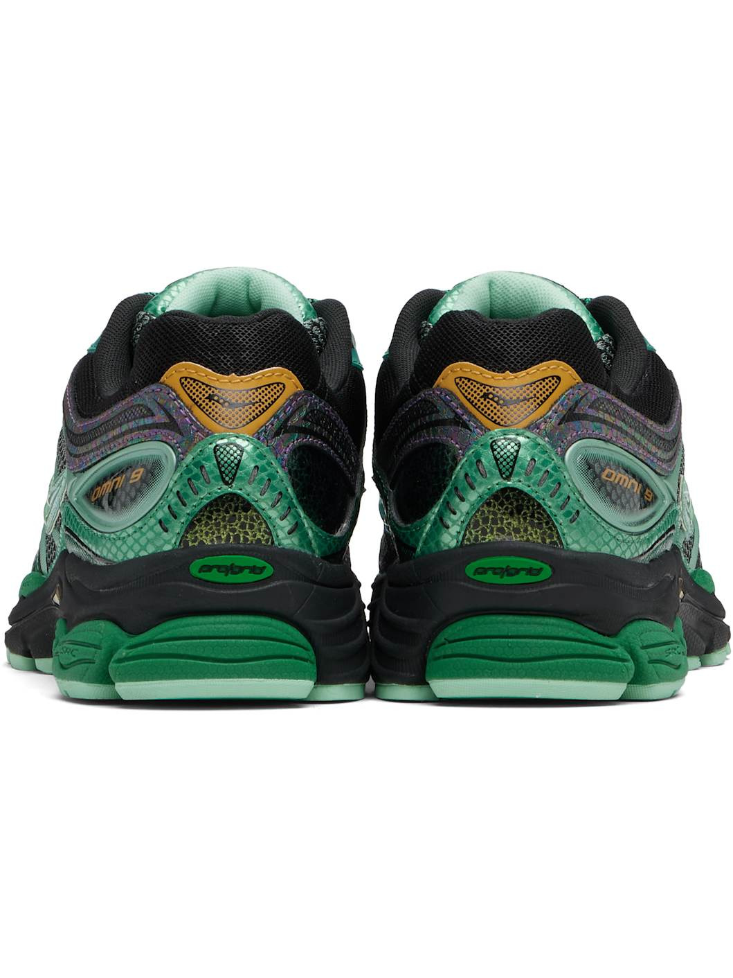 Green & Black ProGrid Omni 9 Glowaconstrictor Sneakers - 2