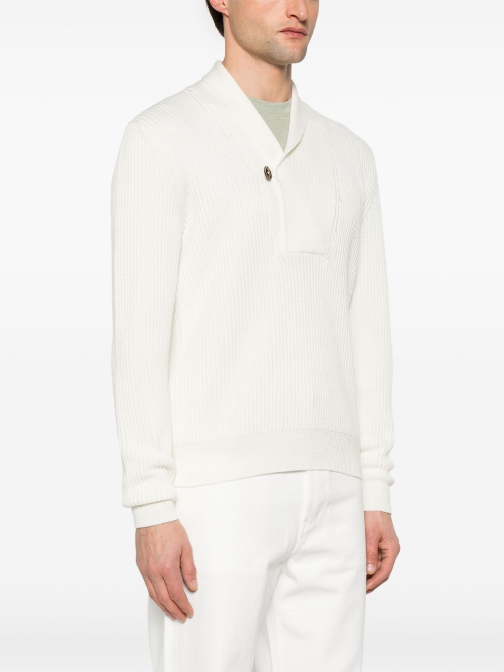 shawl collar sweater - 3
