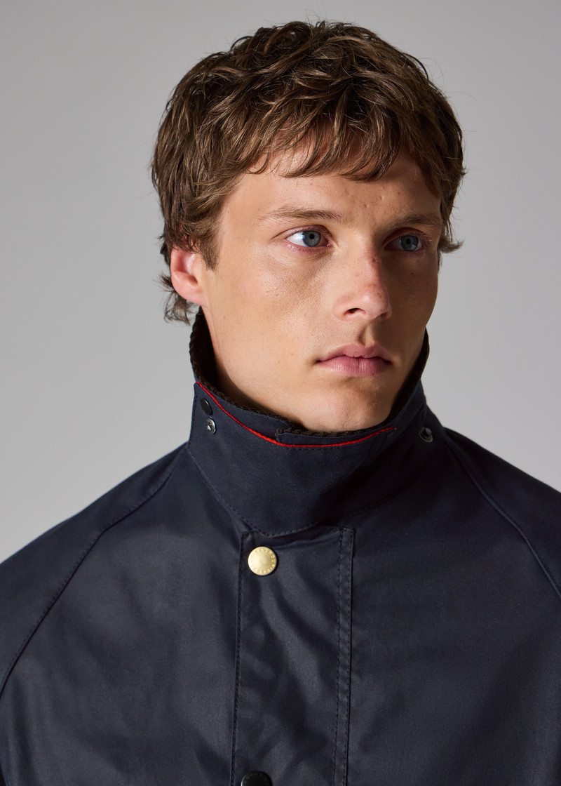 Paul Smith loves Barbour - Night Sky Oversized Bedale Wax Jacket 12