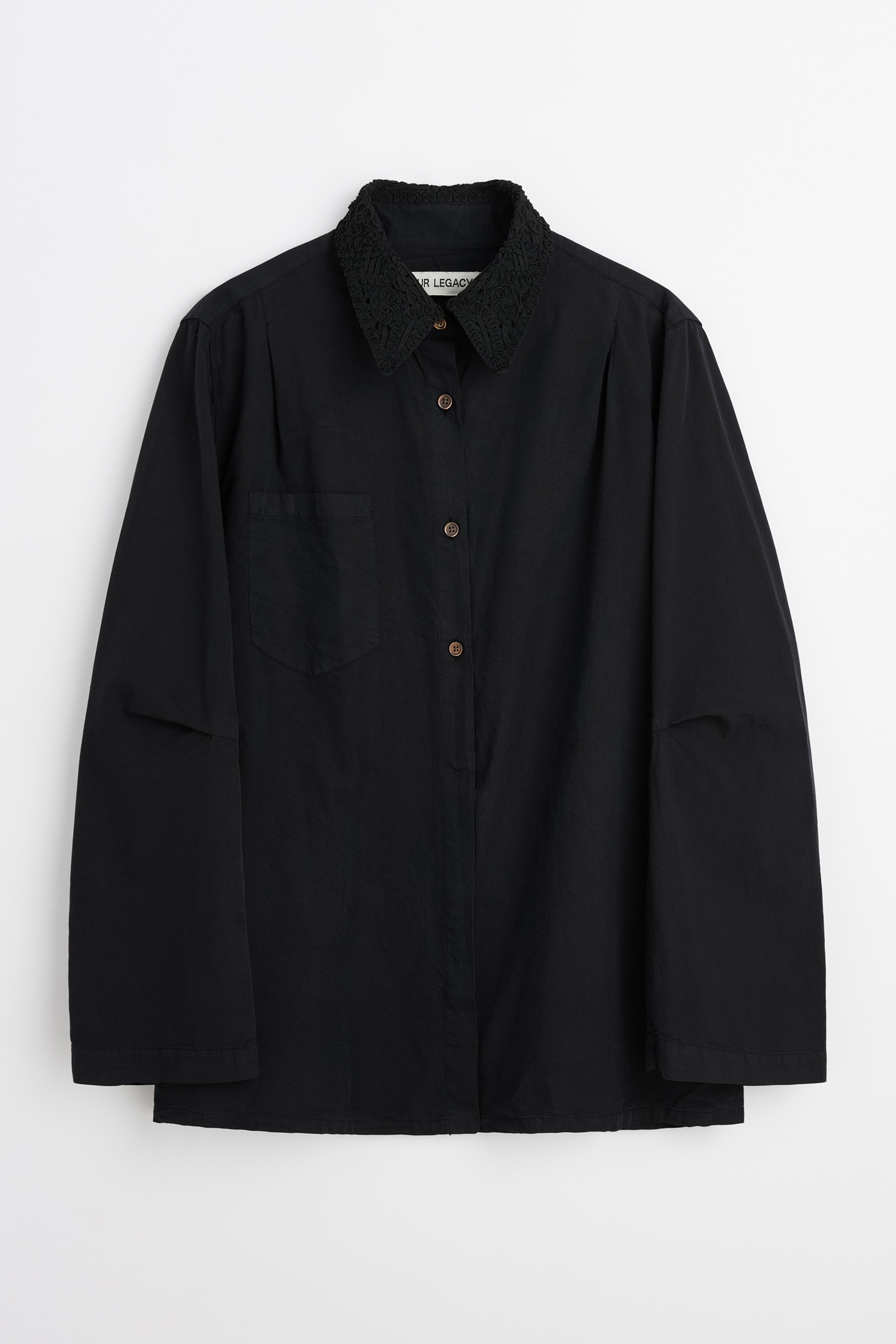 Machine Shirt Black Bleached Cupro Laced - 9
