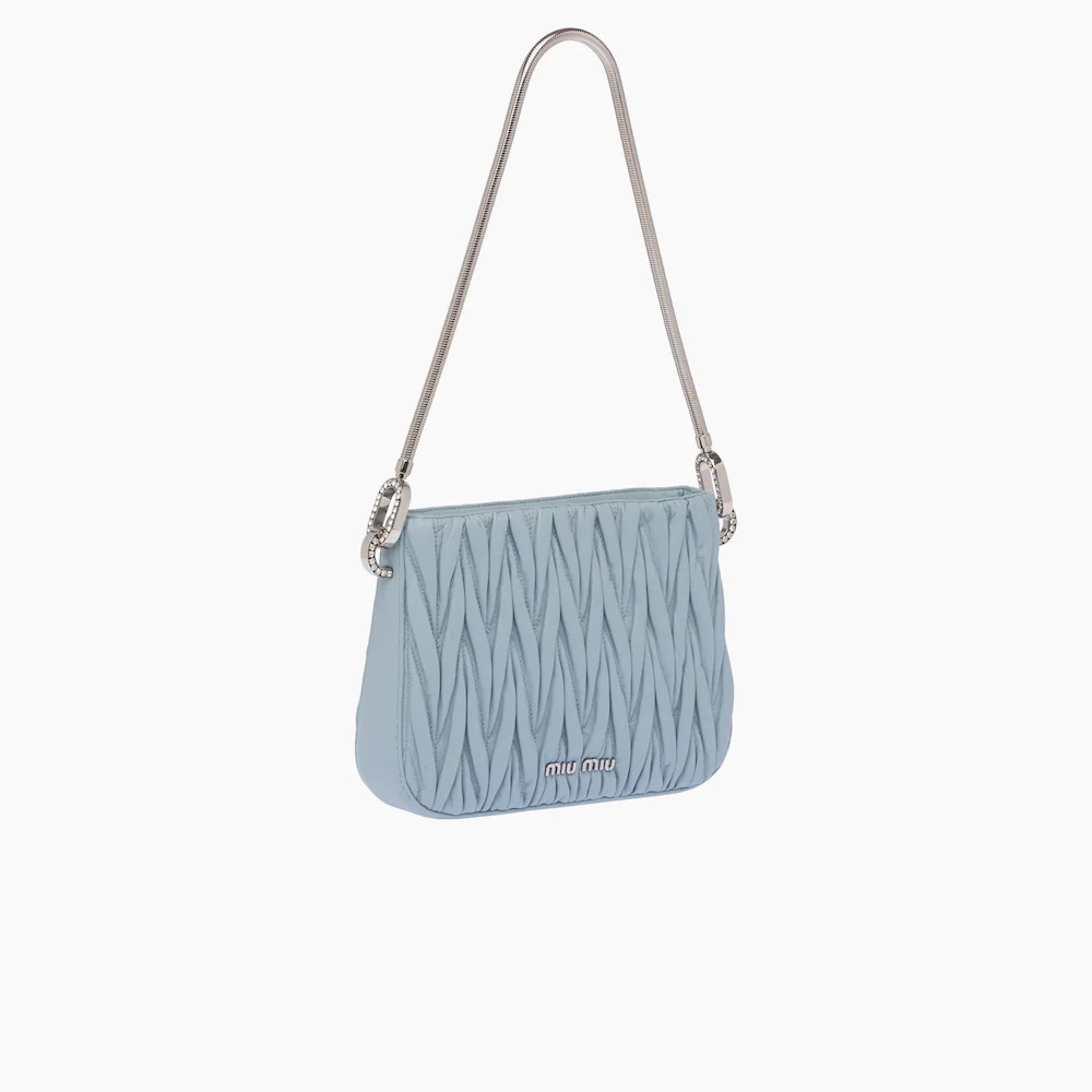 Miu Sassy matelassé nappa leather handbag - 4
