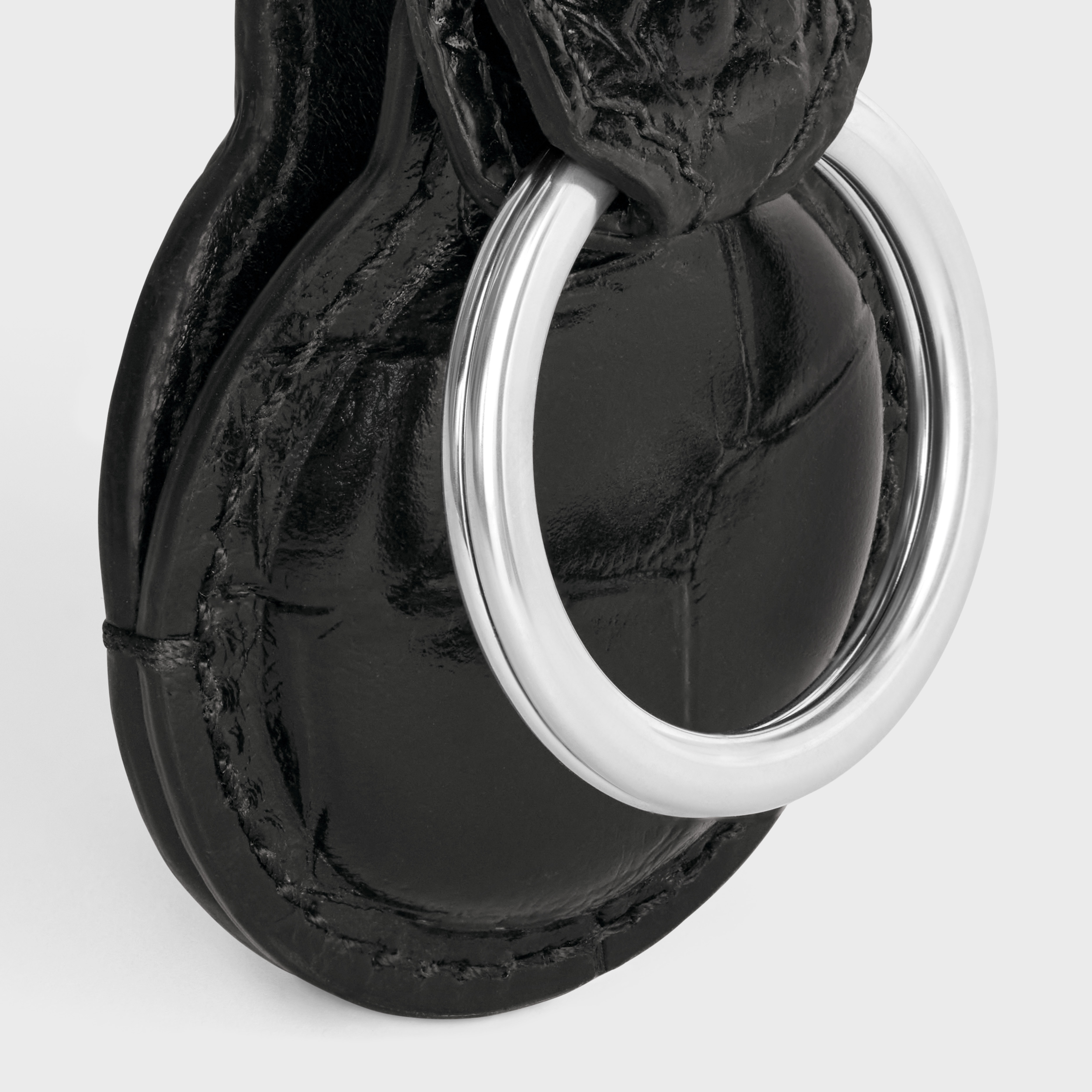 airtag holder in Crocodile Embossed Calfskin - 4