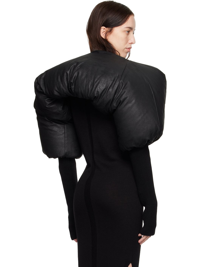 Black Porterville Duvetina Shroud Leather Down Jacket 3