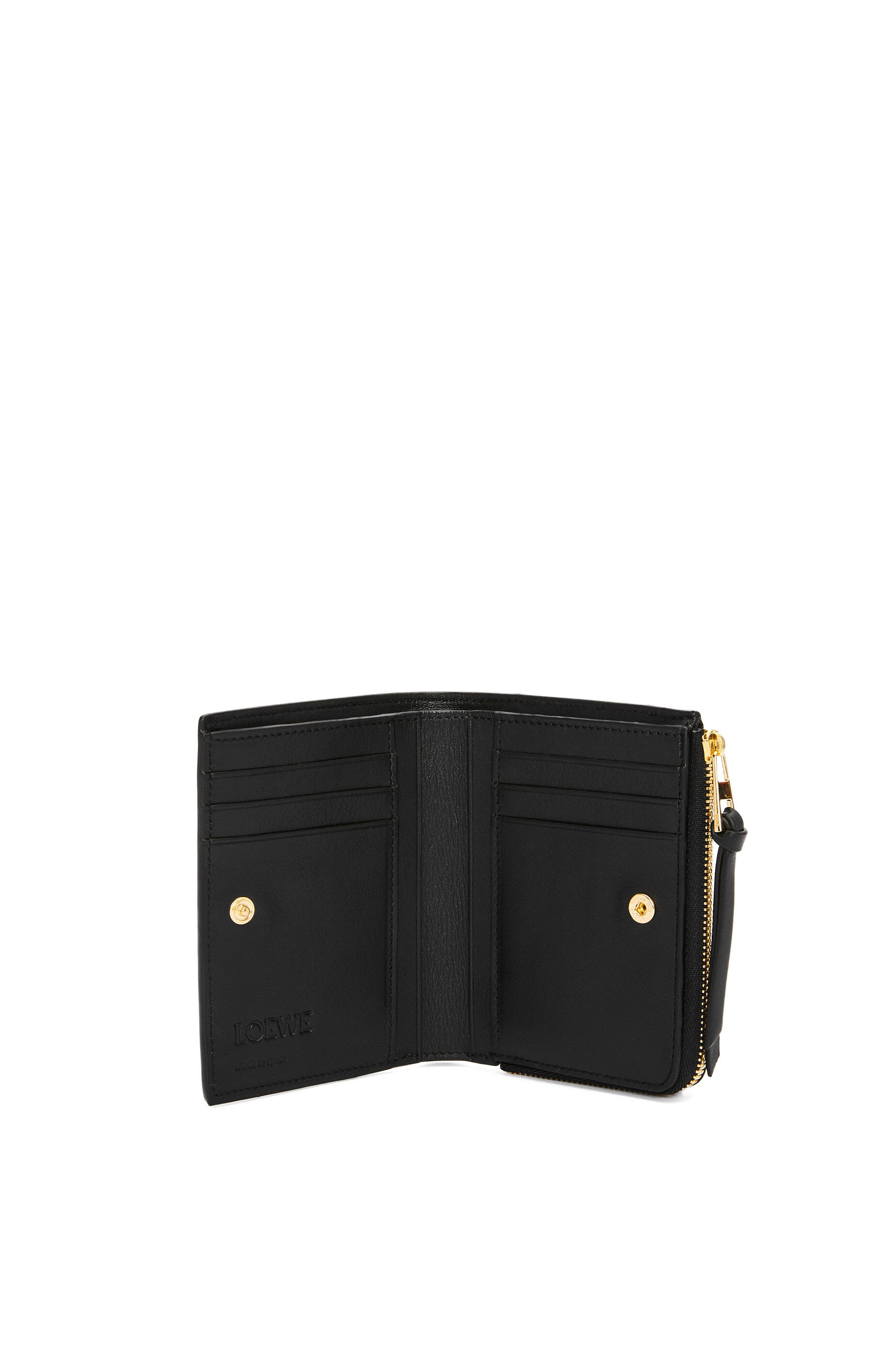 Embossed LOEWE slim compact wallet in shiny nappa calfskin - 2