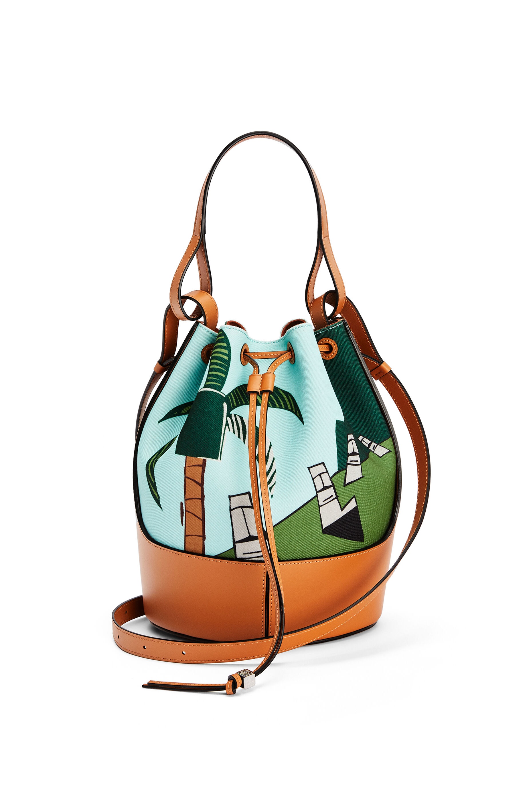 Easter Island Balloon bag in canvas and calfskin - 1