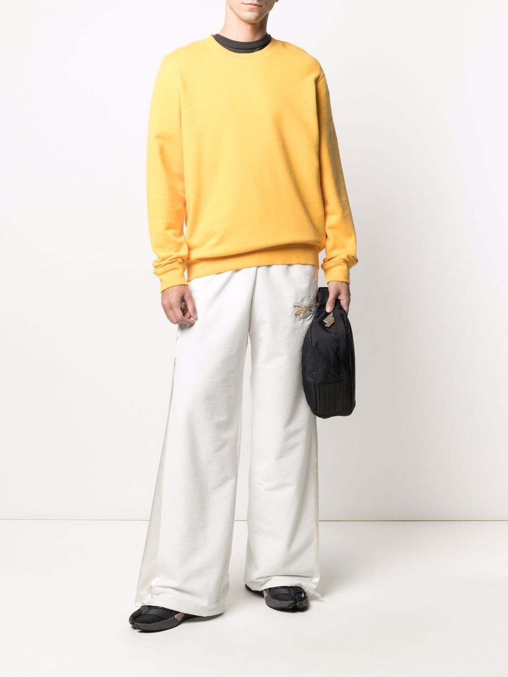 patch-detail wide-leg trousers - 2