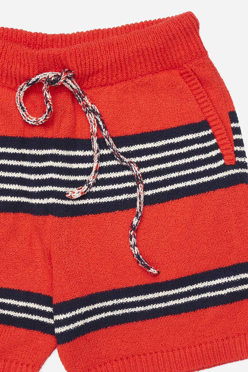 The Elder Statesman NORA ROLLIE STRIPE BOXY SHORT outlook