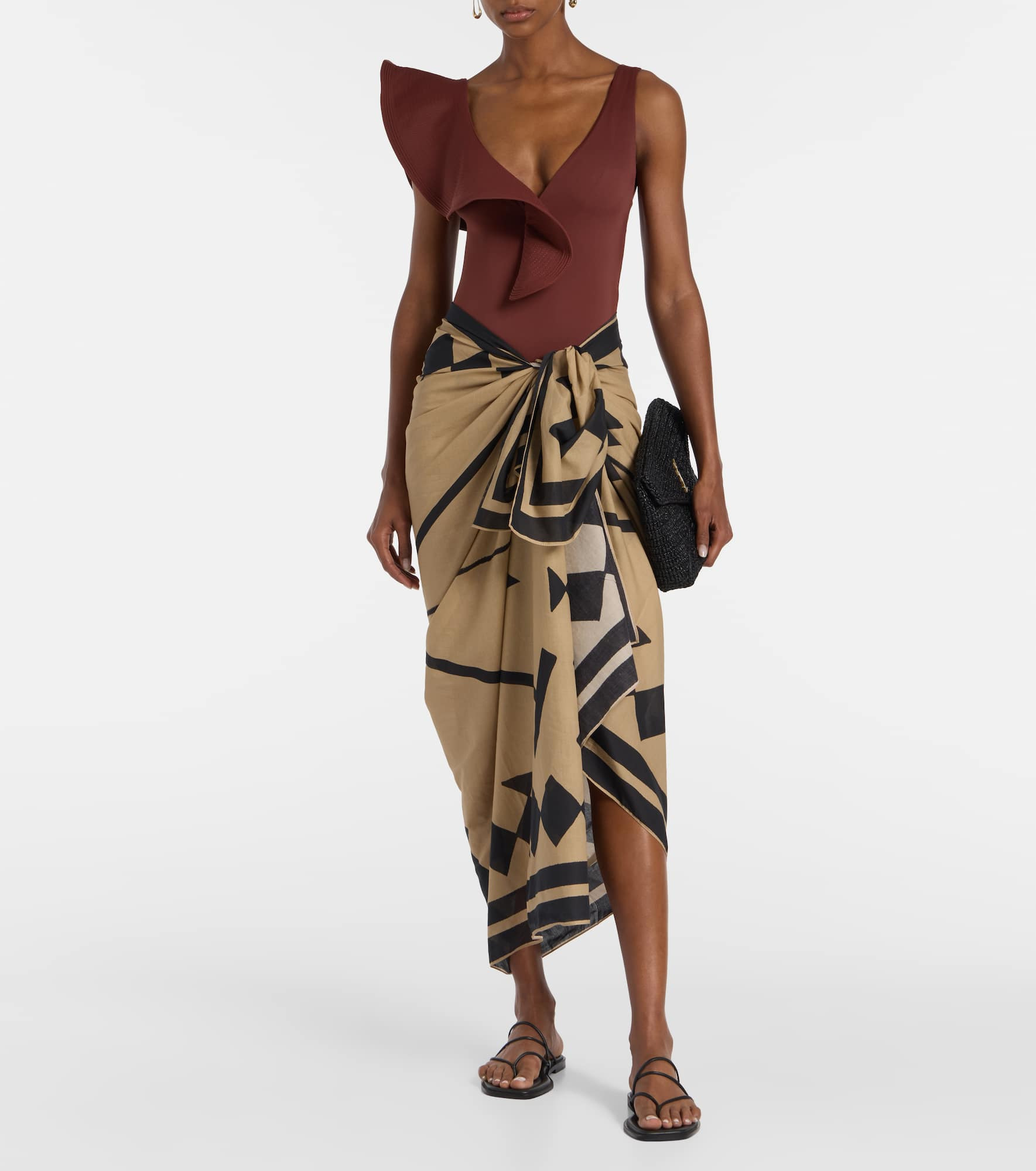 Cotton printed beach cover-up - 2