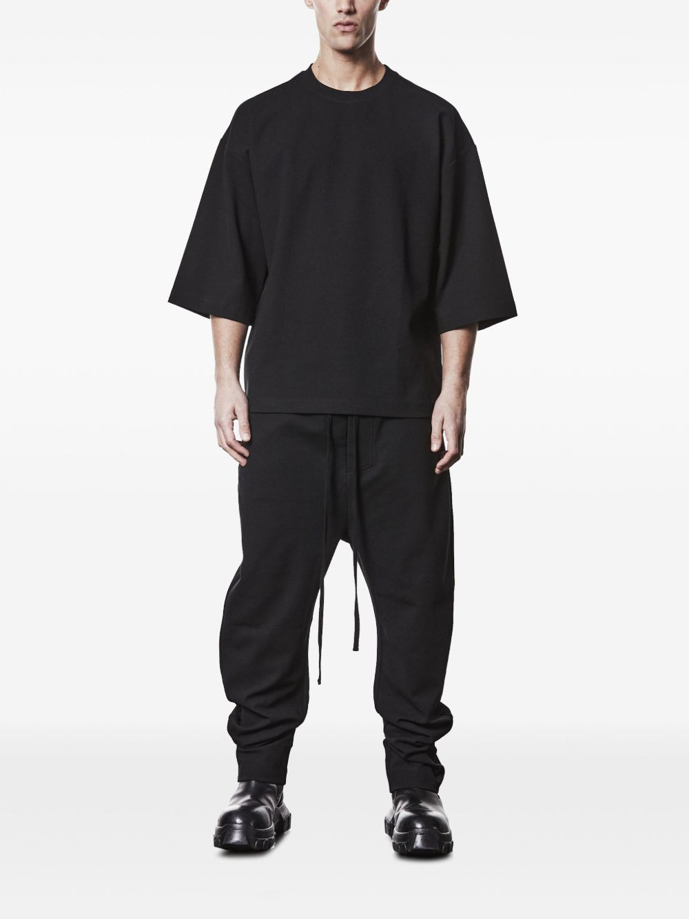 worked three-quarter sleeve T-shirt - 2