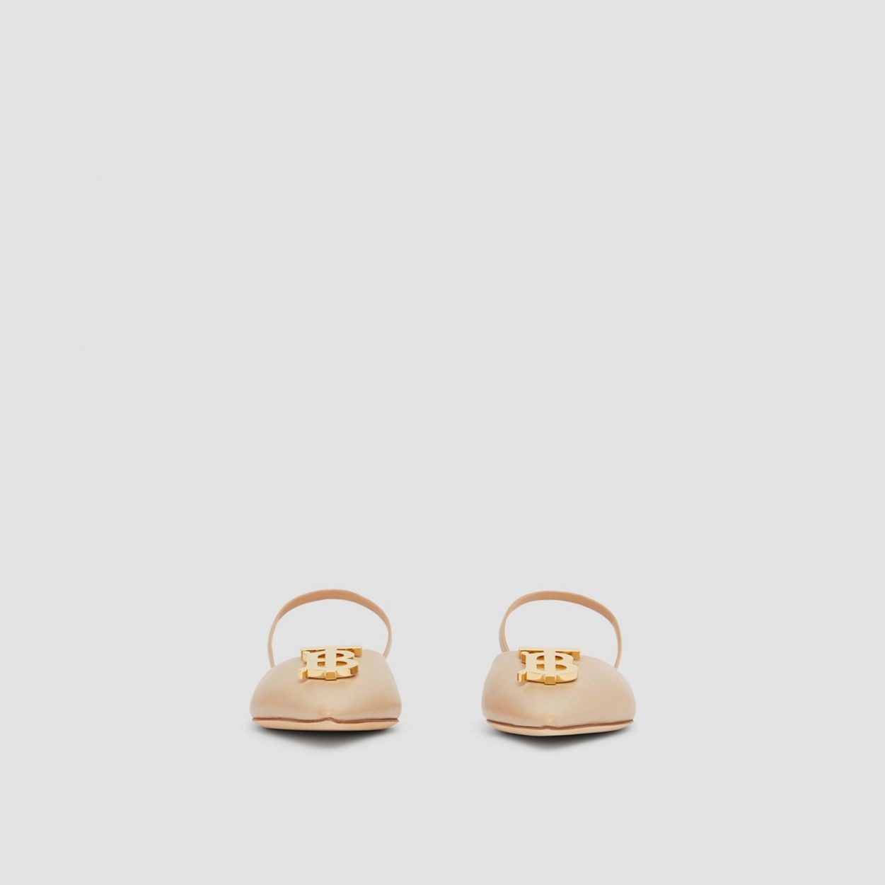 Monogram Motif Leather Slingback Point-toe Ballerinas - 4