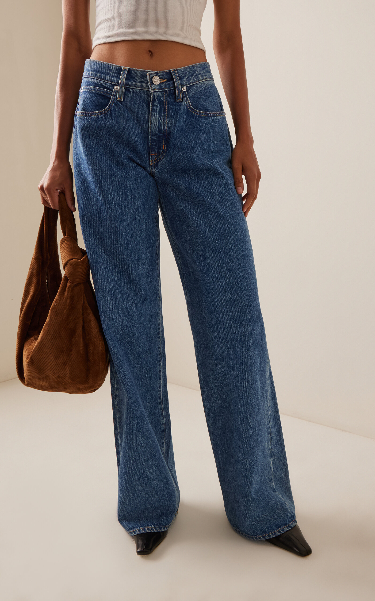 Mica Rigid Low-Rise Wide-Leg Jeans medium wash - 3