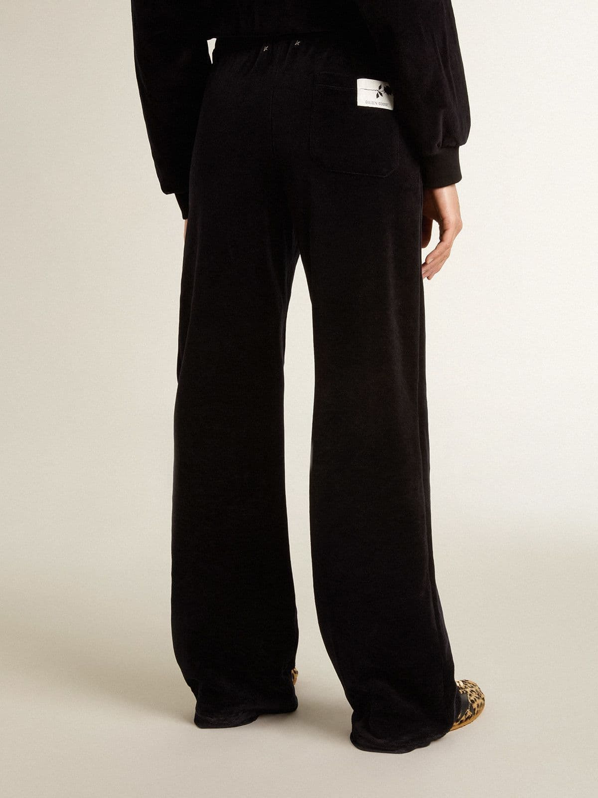 Women's joggers in velvet-effect cotton blend - 2