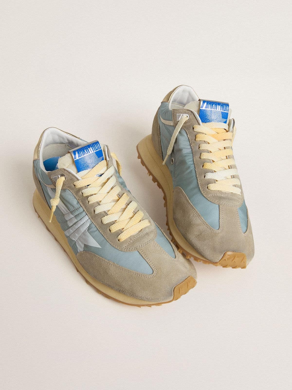 Women’s Marathon with light blue nylon upper and pastel blue star - 2
