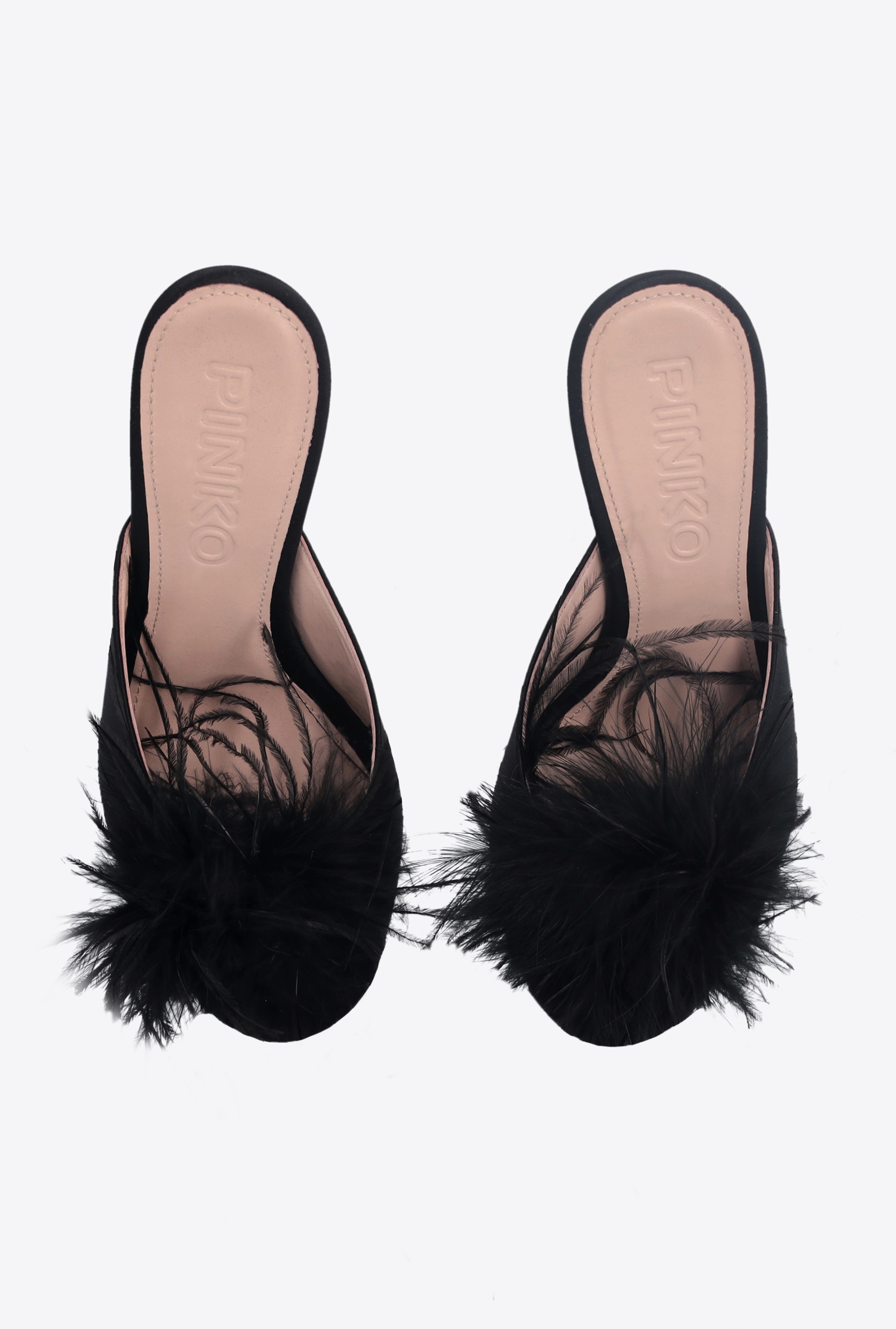 MULE SANDALS WITH FEATHERS - 8