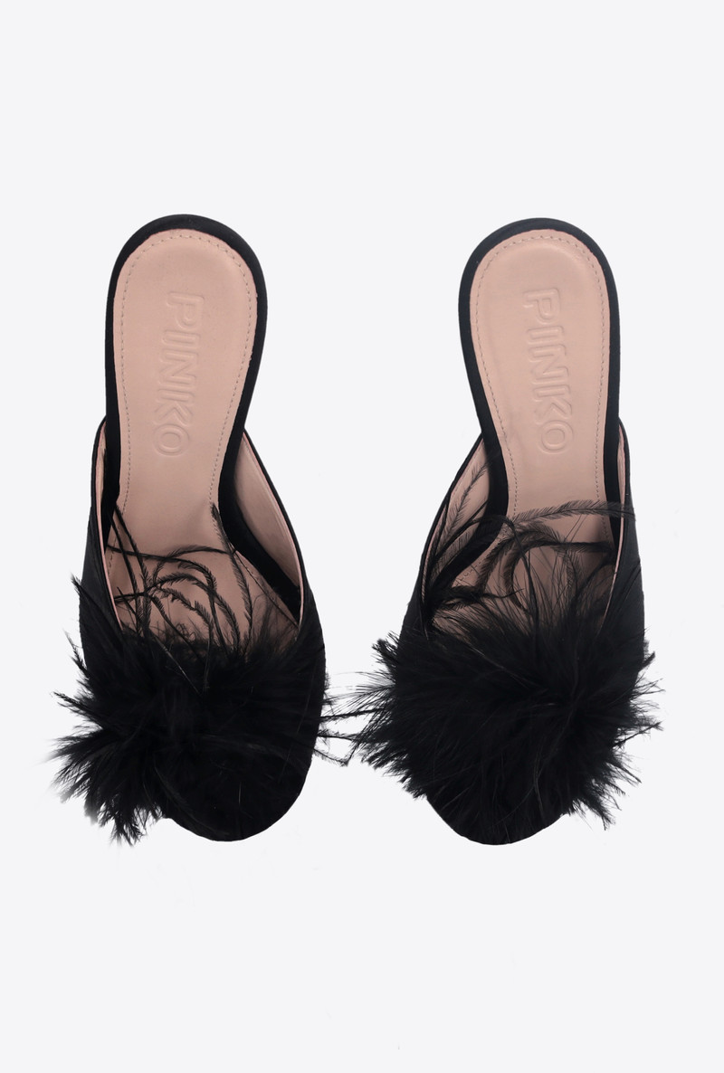 MULE SANDALS WITH FEATHERS 8