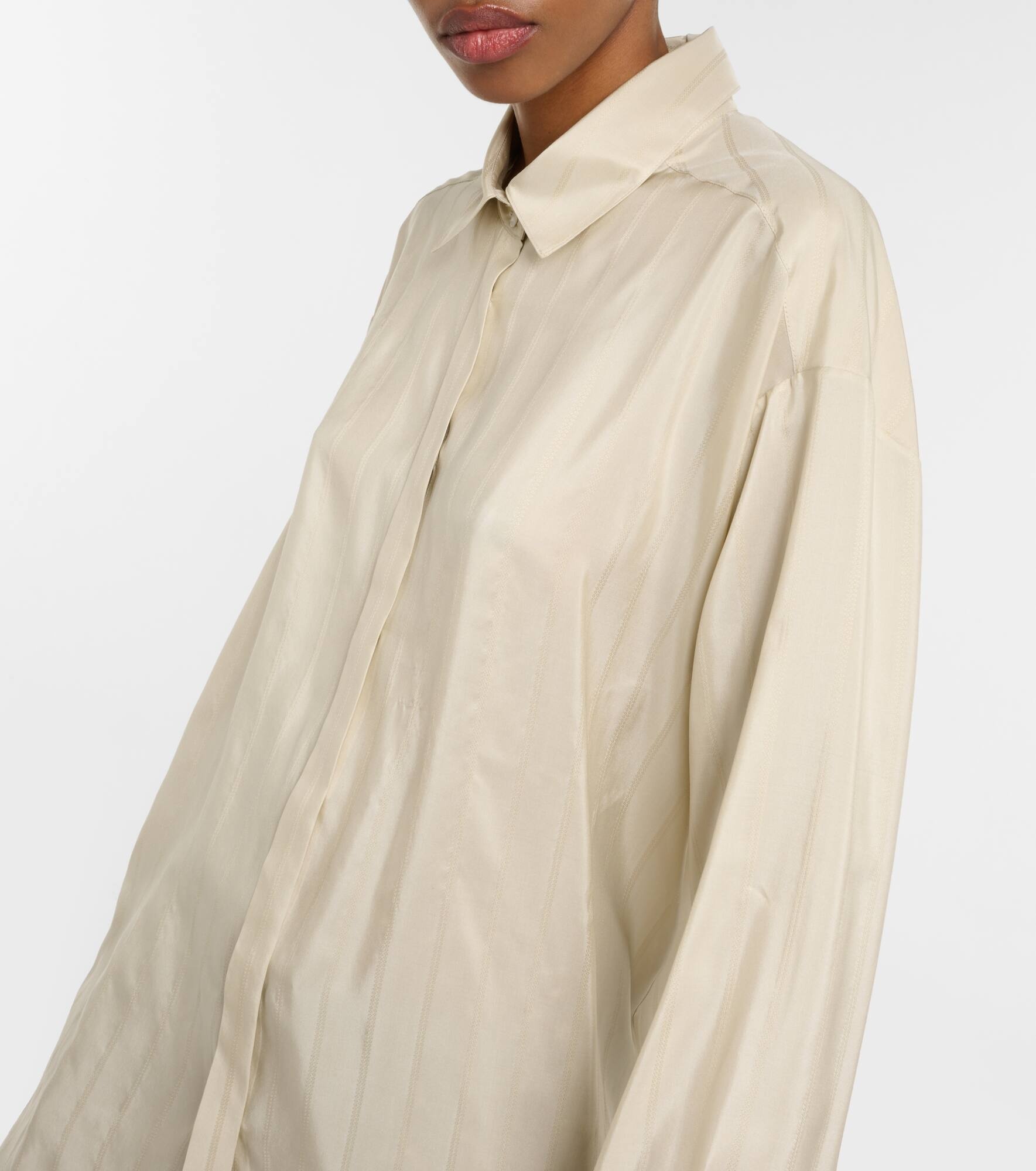 Nomoon jacquard silk poplin shirt - 5