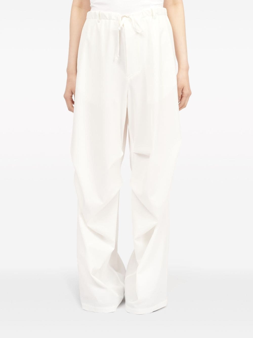 drawstring-waist palazzo trousers - 2