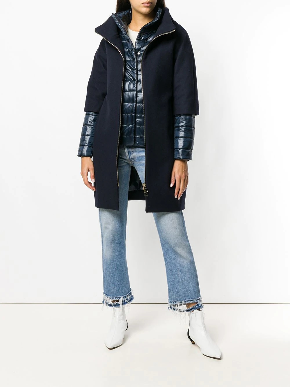 layered puffer coat - 2