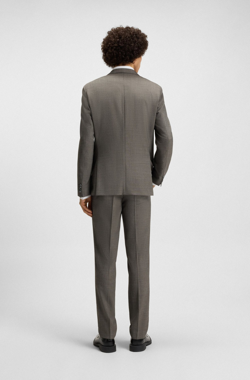 HUGO SLIM-FIT THREE-PIECE SUIT WITH SHARKSKIN WEAVE outlook