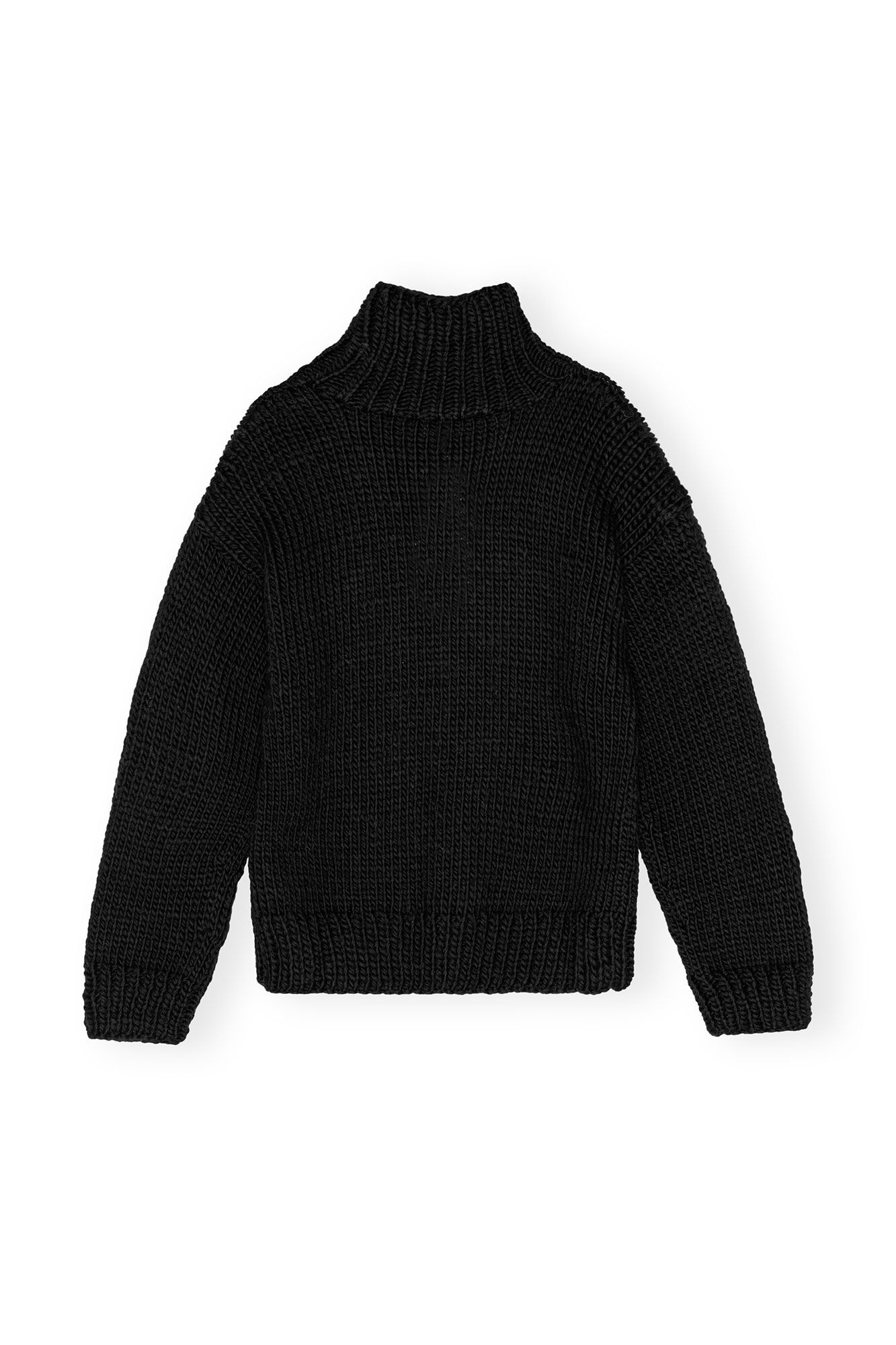 BLACK HANDKNIT TURTLENECK SWEATER - 6