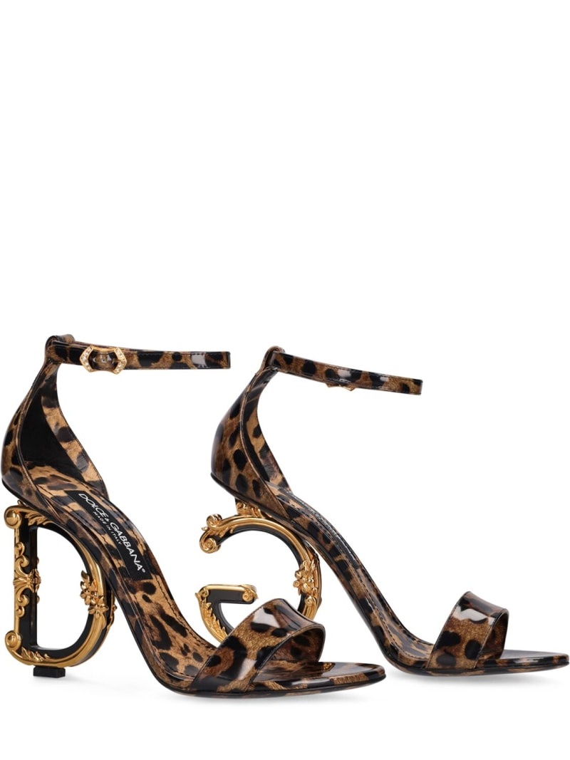 105mm Keira printed leather heels - 3