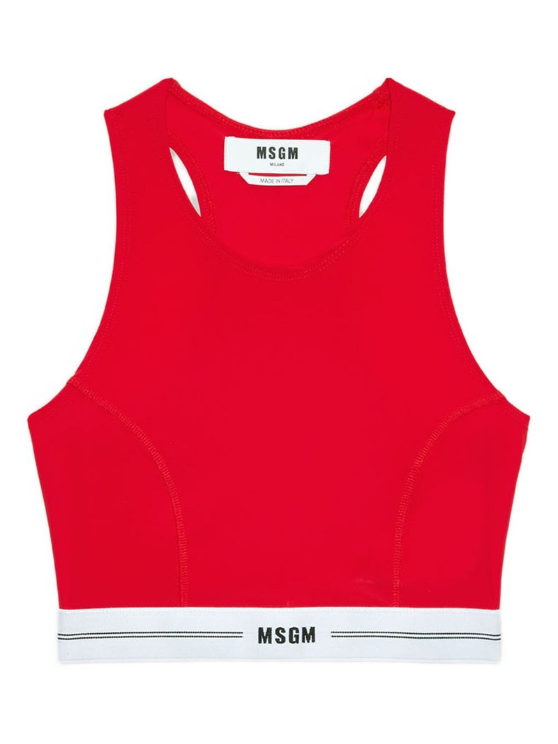 racerback logo-band tank top 1